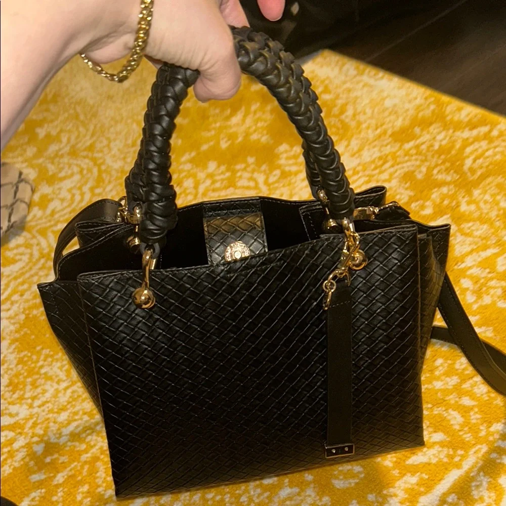 ALDO Black Woven Handbag - Picture 8 of 8